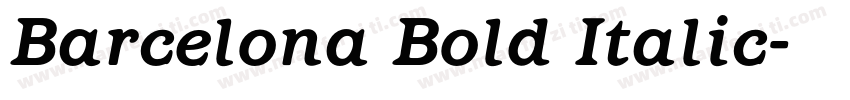 Barcelona Bold Italic字体转换